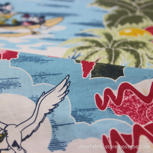 Digital Printing Poplin Fabric Cotton Rayon printed Fabric